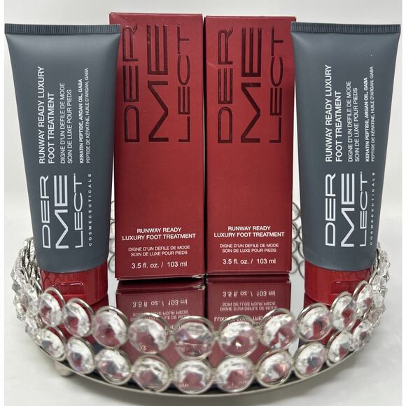 (2) Dermelect Runway Ready Luxury Foot Restorative Exfoliating Treatment 3.5oz G